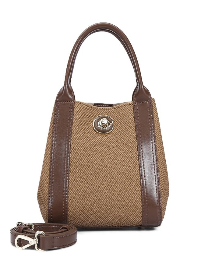 CHRISBELLA Stylish Handbag for Women & Girls - Faux Leather Fashionable Shoulder Sling Purse - Ladies Crossbody Bags and Detachable strap (Coffee) - Image 1